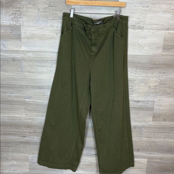 Torrid Olive Wide-Leg Jeans - Picture 1 of 4